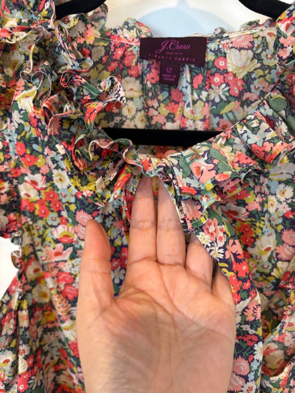 J. Crew Liberty Print Sleeveless Top (12) - Picture 5 of 8